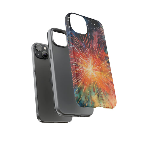 Summer Fireworks in Watercolor - Impact Resistant Phone Case